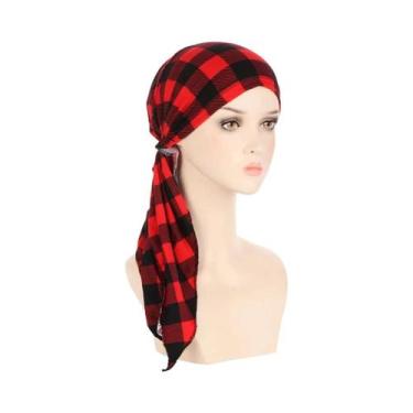 Imagem de Hijab Turbante com Estampa Floral - Elástico, Respirável e Confortável
