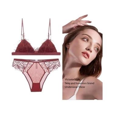 Imagem de Conjunto De Sutiã Bordado De Renda Francesa Pure Desire Victoria Femin