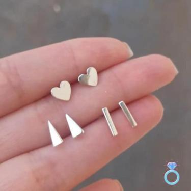 Imagem de kit Trio de brincos Feminino em Prata de lei 925 Delicado - Isa Roncar