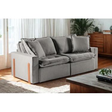 Imagem de Sofá França 1,90m - Retrátil Reclinável - Best Mobília, Bege Claro