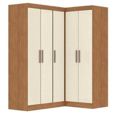 Imagem de Quarto Modulado De Canto Madrid Com 5 Portas Maxel - MAXEL MÓVEIS