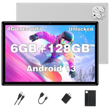 Imagem de Tablet XINHENGTAI Android 13 10 polegadas 128 GB ROM+6 GB RAM prata