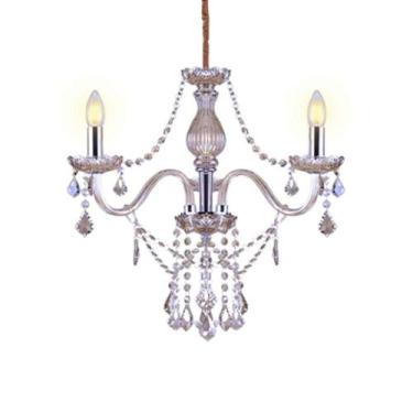 Imagem de Lustre Glam Maria Tereza Champanhe 3 Braços E14 Taschibra