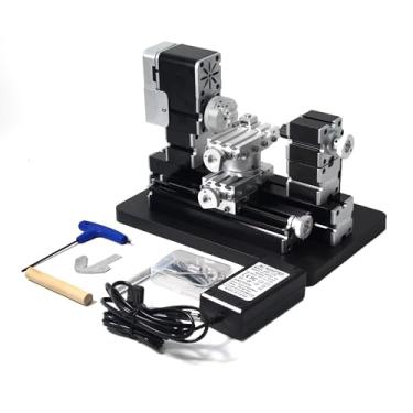 Imagem de ZR de alta potência 60 W Poderoso mini metal DIY ferramentas de torno rotativo com base 12000 rpm para madeira metais macios plástico acrílico