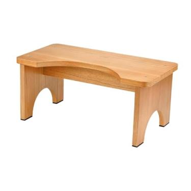 Imagem de WeiLaiKeQi Apoio para pernas e pés de banco sanitário, dobrável, confortável, ergonômico, de madeira, com apoio para os pés, para estudo de adultos e crianças