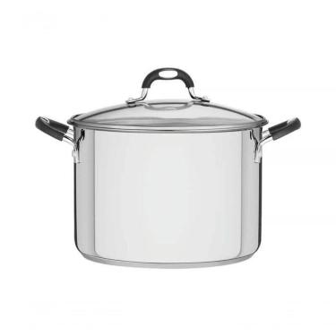 Imagem de Caldeirão Tramontina Astro Silicone 28cm Em Aço Inox Com Tampa De Vidro