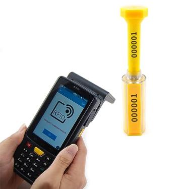 Imagem de LeadSeals 10 peças de vedação de parafuso UHF RFID de alta segurança, vedação de contêiner, selo de manipulação eletrônica com impressão, numeração progressiva para carga, caminhão, ferrovia, carrinho