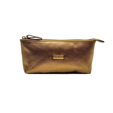 Imagem de Necessaire Para Maquiagem Feminina Couro Legítimo Lançamento Cores - A