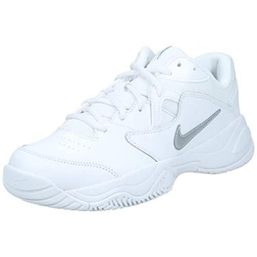 Imagem de Nike Court Lite 2 Tênis feminino, Branco/prata metálico e branco, 35