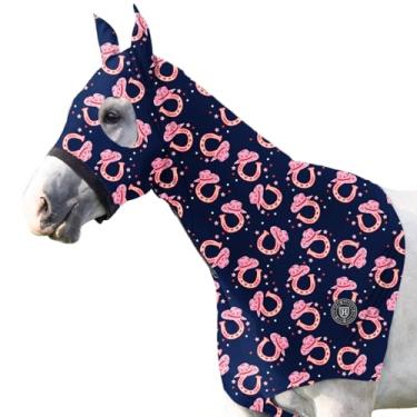 Imagem de Harrison Howard Capuz macio para cavalos coberto e confortável para cavalos com zíper, ferradura G