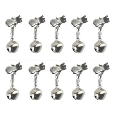 Imagem de Kit C/10 Sininho Sino Alarme Vara Pesca Guizo  C/Nota