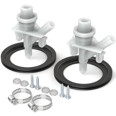 Imagem de GASHER 2 peças 385311641 RV Kit de substituição de válvula de descarga de válvula de descarga adequado para Sealand Dometic 300, 301, 310, 311, 320, 321 RV vasos sanitários e válvula de descarga de