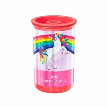 Imagem de Apontador Escolar Decorado Redondo c/ Depósito Grande Colorido Unicórn