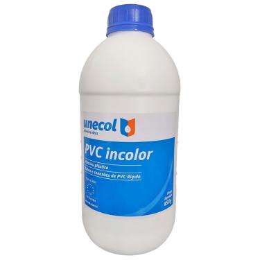 Imagem de Cola Cano PVC Adesivo Plástico Frasco 850g Unecol Profissional Resistente Forte Secagem Rápida