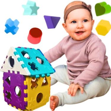 Imagem de Kit cubo monta e desmonta casa educativa baby Kendy casinha para bebe 12 meses brinquedo educativo pedagogico interativo escolar menina menino presente dia das crianças 1 ano