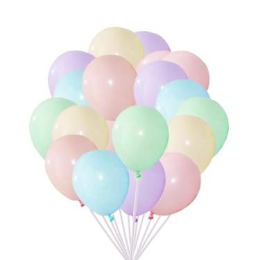 Imagem de ZCMG Balões de látex Macaron Rainbow Party Balões de 12,7 cm perolado Helium Pastel Balões para Aniversário, Casamento, Noivado, Dia das Bruxas, Natal, Feriado, Feriado, Decorações de Festa Cor Aleató