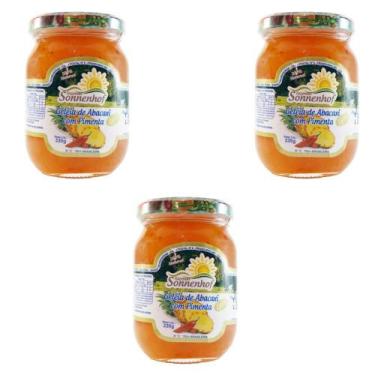 Imagem de Kit com 3 Geleia Extra de Abacaxi com Pimenta - 330g - Fazenda Sonnenh