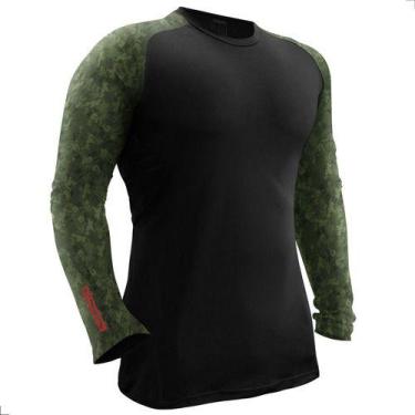 Imagem de Camisa Uv 50+ Protecao solar Manga longa Tempestal, Camuflada verde, P