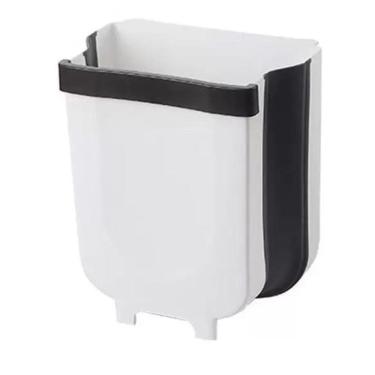 Imagem de Lixeira portátil cesto dobrável pendurar porta de armário