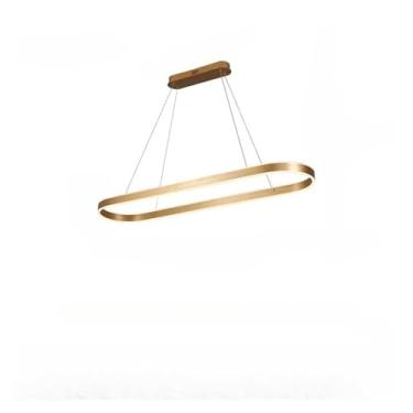 Imagem de Long Ring Led Pendant Lights Regulável Compatível com Cozinha Ilha Mesa Sala de Jantar Bar Lustre Decoração Iluminação Lustres Luminária Lustre Luminária
