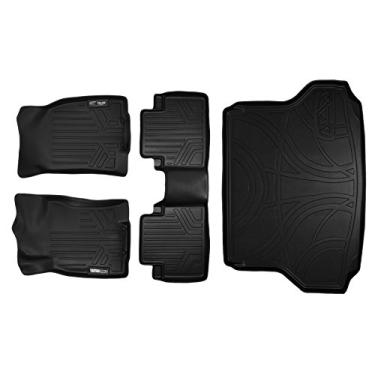 Imagem de MAX LINER Conjunto de tapetes e forro de carga A0151/B0151/D0151 preto para Nissan Rogue 2014-2018 sem assentos da 3ª fileira (sem híbrido, Rogue Sport ou modelos selecionados)