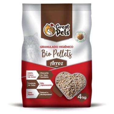 Imagem de Granulado Higienico Bio Pellets Casca de Arroz - 4 kg - GREAT PETS