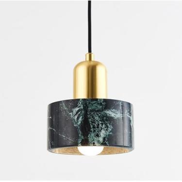 Imagem de Lustre Verde Luzes Pendentes Ilha de Cozinha Abajur de Mármore Pedra Natural Preto Luminária Pendente de Teto Dourado Nórdico Moderno Branco Lustre para Cozinha Ilha Sala de Jantar Quarto Fa