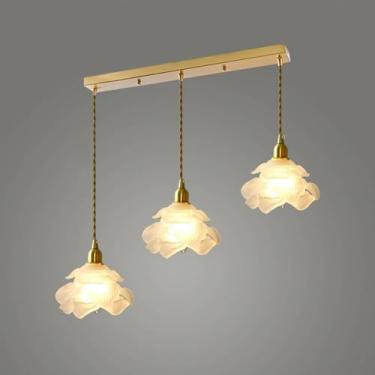 Imagem de Lustre Pendente Luz Lustre De Vidro Leite Longo Pingente Iluminação Para Escadaria V-intage Moderno Teto Pendurado Lâmpada Para Sala De Jantar Cozinha Ilha Fazenda, Vidro Fosco longo