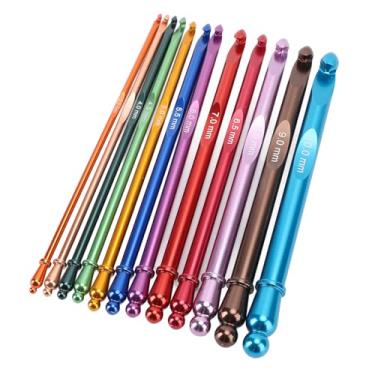 Imagem de aqxreight Conjunto de Ganchos de crochê de 12 Unidades e Metal de Alumínio Ergonômico Com Estojo para Iniciantes Lata Brilhante de 3-10 Mm de 15 Cm e Mais para Conjunto de Ganchos de crochê de TernoConjunto de de Ergonômicos para Iniciantes