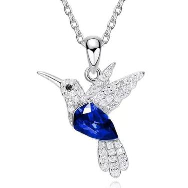 Imagem de Colar Colibri em prata 925 com zircônia para mulheres - Lightbek Offic