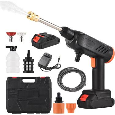 Imagem de Lavadora De Alta Pressão 21v Sem Fio Portátil Multifuncional P- Limpeza De Carros E Pátios