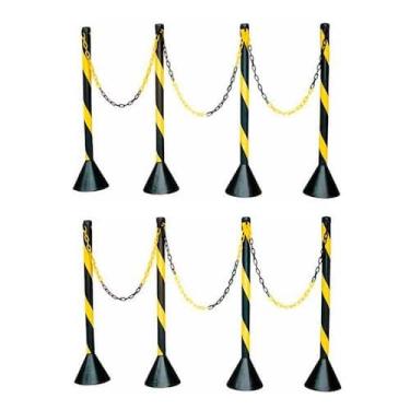 Imagem de Organizador Filas Pedestal Caixa com 10 Pç + 10mt Corrente Plastica ze