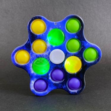 Imagem de Hand Spinner Pop It Led Luminoso Tiktok Sensorial Azul
