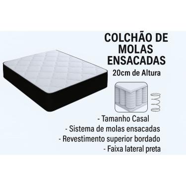 Imagem de Colchão Casal  Mola Ensacada 188x138x20