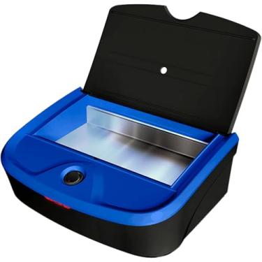 Imagem de Mega Bell, Estufa esterilizadora para manicure e pedicuri, Exterilix Compact Collor, Bivolt, Caixa ecológica, Base preta com detalhes azul