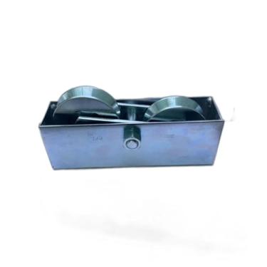 Imagem de JOCEC, ROLDANA EM ACO 4 POLEGADAS (V) TIPO TRUCK CONJUNTO DUPLA PORTA PORTÃO FERRO JOCEC