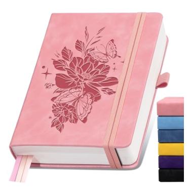 Imagem de Caderno de diário forrado com 365 páginas, diários de couro B5 para escrever mulheres e homens, caderno de capa dura com papel grosso de 100 g/m2, caderno diário para viagens, trabalho, escola,