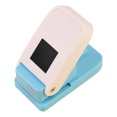 Imagem de UGPLM Furador de aba quadrada portátil, ferramenta de, furador de etiquetas separador de folhas soltas, máquina de furar papel para marcadores faça