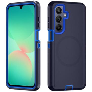 Imagem de Asuwish Capa de celular para Samsung Galaxy A26 5G com protetor de tela de vidro temperado Capa magnética híbrida à prova de choque à prova de quedas acessórios resistentes A 26 26A LTE mulheres