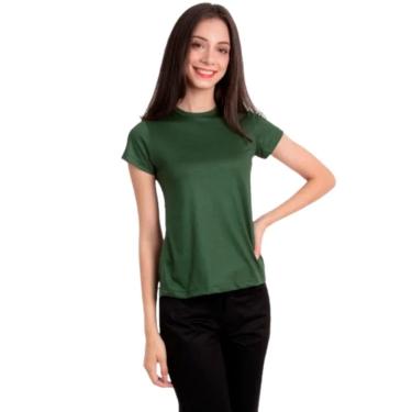 Imagem de Kit 3un Blusa Camiseta Feminina Baby Look Gola Redonda