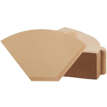 Imagem de Filtros de café nº 4, filtros de café naturais crus, 8 a 12 xícaras, filtros de café descartáveis, 4 papéis cônicos compatíveis com cafeteira Ninja, máquina de café derramar e pingar, 100 unidades