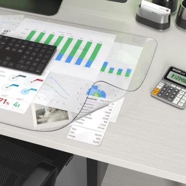 Imagem de Almofada de mesa Oterri Clear PVC 60x35cm com borda redonda impermeáve