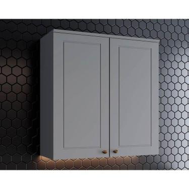 Imagem de Armário De Cozinha Modulado Americana C/ 2 Portas 80cm Cinza - Henn