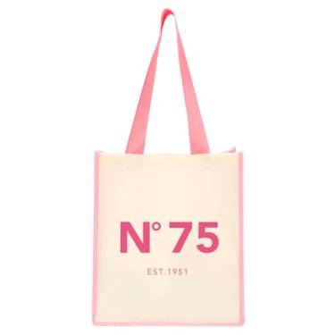 Imagem de NGLIV Presentes de aniversário de 75 anos para mulheres, presentes de aniversário de 75 anos para mulheres, bolsa rosa de lona, presente exclusivo de aniversário de 75 anos para mãe, esposa, tia