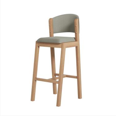 Imagem de Banqueta Antonella Linho área Gourmet - 7 Decor Cinza