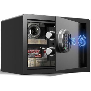 Imagem de Seguro biométrico Grimtron Smart de 0,80 pés cúbicos Bloqueio de impre