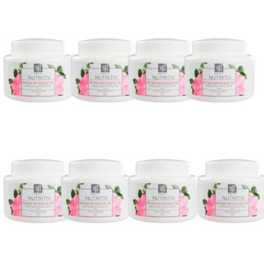 Imagem de MASCARA ESFOLIANTE FACIAL ROSA MOSQUETA NUTRITIV 55g NATUFLORES Kit 8u