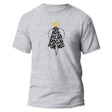 Imagem de Camiseta Básica Católica Blusa Unisex Nossa Senhora Aparecida Camisa A