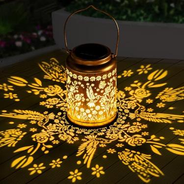 Imagem de Heymirro Lanternas solares beija-flor impermeáveis ao ar livre, decorações ao ar livre para festa/pátio/quintal/jardim/presentes de aniversário internos para mulheres/homens