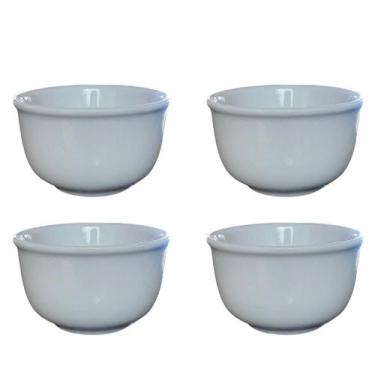 Imagem de Jogo de 4 Cumbucas de Porcelana Branca de 350ml - Kit de Tigelas - Ant